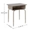 Flash Furniture HERCULES Student Desk w/Open Front Metal Book Box, Gray Desktop, Silver Frame and Navy Stack Chair FD-DESK-GYG-SCH3NB-GG - alternate 8